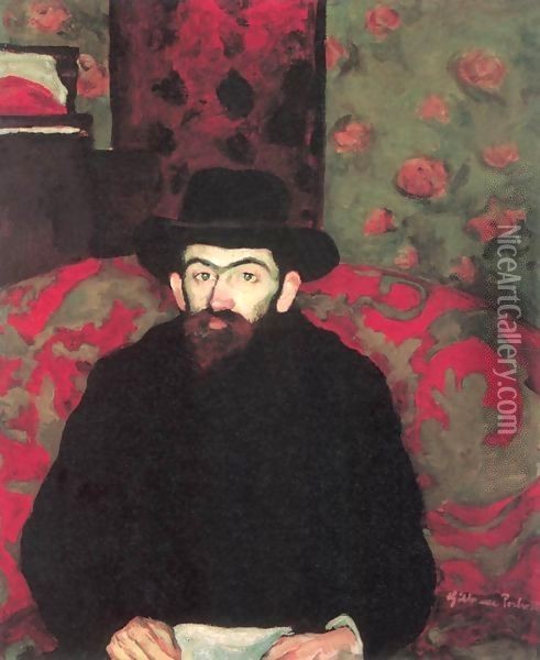 Portrait of Sandor Ziffer 1908 Oil Painting - Tibor Duray