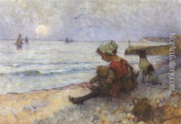 Petite Soeur Oil Painting - Henri Gaston Darien