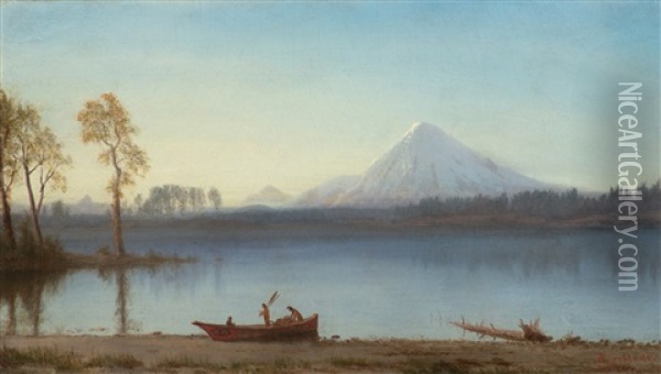 North Coast Indians Oil Painting - Albert Bierstadt