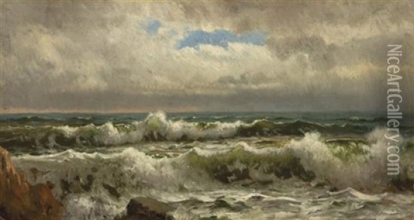 Break In The Storm Oil Painting - William Trost Richards