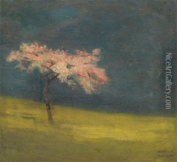 Copacul Inflorit Oil Painting - Kimon Loghi