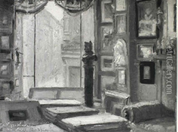 Interior Fra Winkel & Magnussen Oil Painting - Karl Johan Vilhelm Madsen