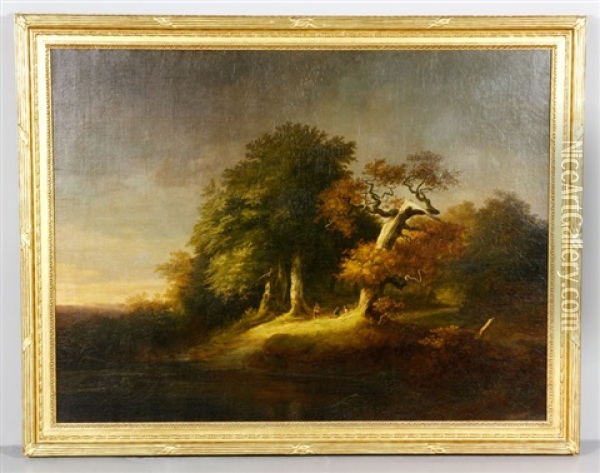 Eiche In Strum Oil Painting - Christian Friedrich Ezdorf