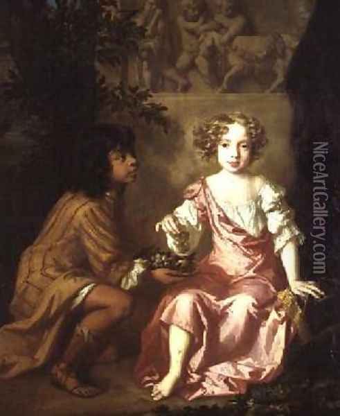 Lady Charlotte Fitzroy 1664-1719 later Countess of Lichfield Oil Painting - Sir Peter Lely