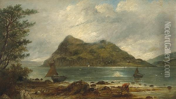 A View Of Holy Island, Isle Of Arran Oil Painting - Edward Charles Williams