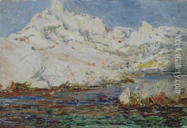 Coastal Landscape Oil Painting - John Peter Russell