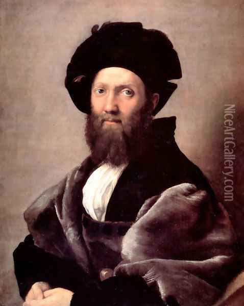 Portrait of Baldassare Castiglione 1414-15 Oil Painting - Raphael