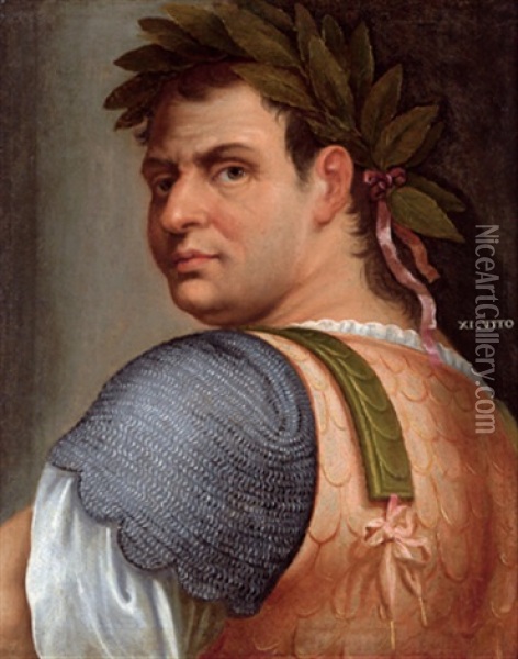 Bildnis Des Romischen Kaisers Titus Flavius Vespasianus (79-81 N. Chr.) Oil Painting - Abraham Janssens