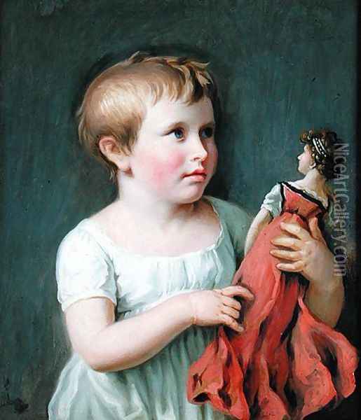 Child portrait of Cornelia Wilhelmine Amsinck, the future wife of Burgermeister Dammert 1800-61 Oil Painting - Johann Heinrich Wilhelm Tischbein