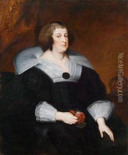 Werkstatt 
Bildnis Der Konigin Maria De Medici Oil Painting - Sir Anthony Van Dyck