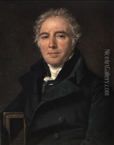 Portrait De Ramel Oil Painting - Jacques-Louis David