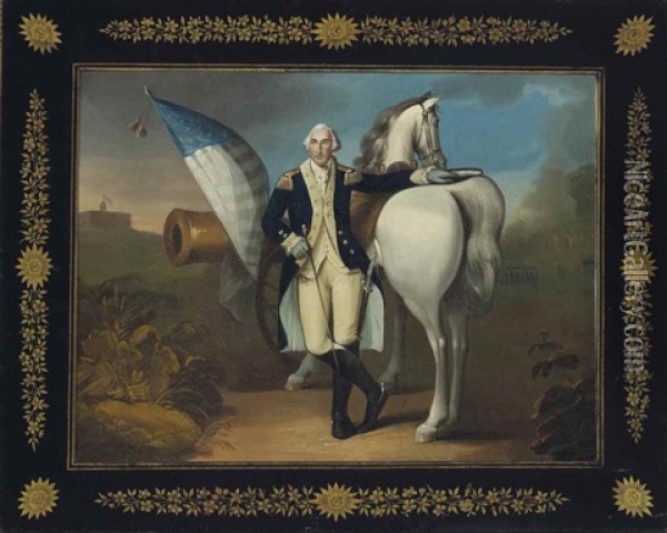 George Washington At Dorchester Heights Oil Painting - John Trumbull