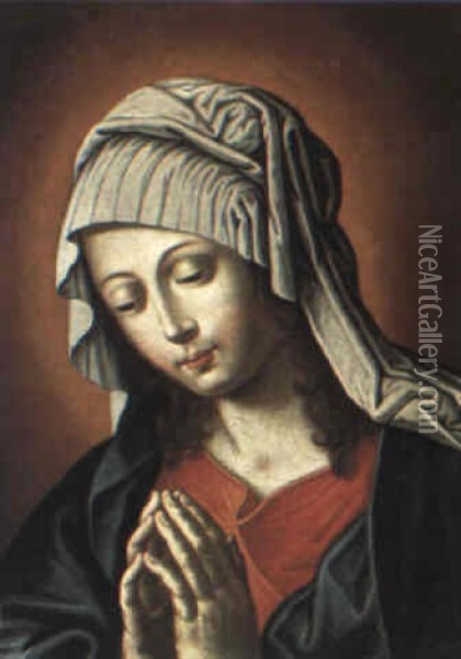 The Madonna In Prayer Oil Painting - Giovanni Battista Salvi (Il Sassoferrato)