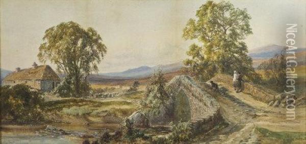 In Glen Muick, Aberdeenshire Oil Painting - John Faulkner