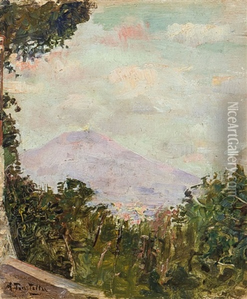 Veduta Del Vesuvio Oil Painting - Attilio Pratella