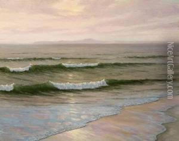 Gently Rolls The Surf Oil Painting - Frank William Cuprien