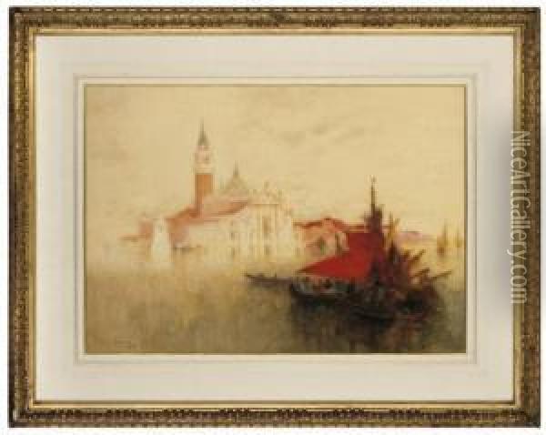 San Giorgio Oil Painting - Clara Montalba