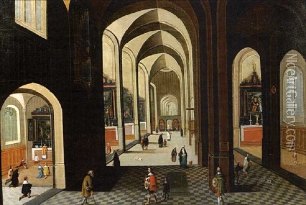 Interiur D'une Eglise Oil Painting - Peeter Neeffs the Younger