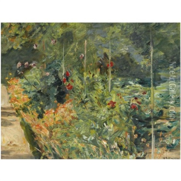 Der Nutzgarten In Wannsee Nach Westen (the Wannsee Garden To The West) Oil Painting - Max Liebermann