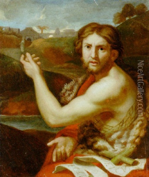 Saint John The Baptist Oil Painting - Sebastien Bourdon