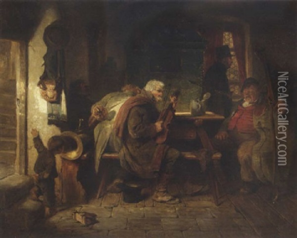 Musikanten Oil Painting - Hugo Wilhelm Kauffmann