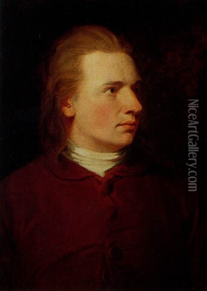 Portrait Of A Gentleman (james Romney, The Artist's Brother?) Oil Painting - George Romney