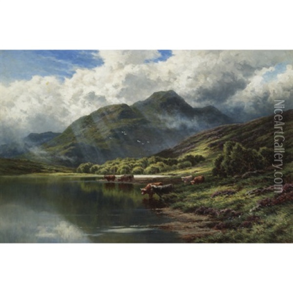 Loch Achray. And Ben Venue, Perthshire Oil Painting - Henry Decon Hillier