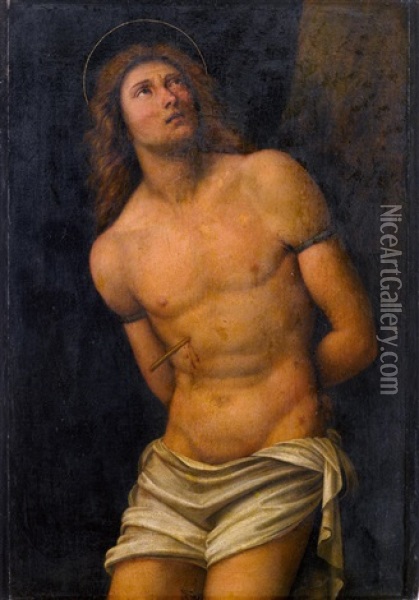 Der Heilige Sebastian Oil Painting - Giovanni Francesco Caroto