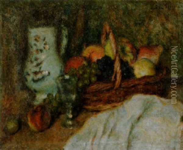 Nature Morte Aux Fruits Oil Painting - Lucien Rene Mignon