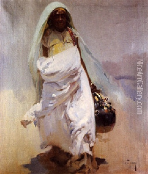 Mujer Arabe Oil Painting - Jose Navarro Llorens