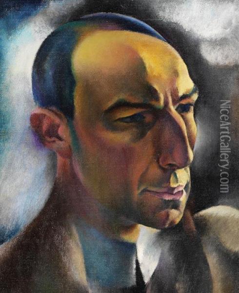 Portrat Des Kunsthandlers Alfred Flechtheim Oil Painting - Hanns Bolz
