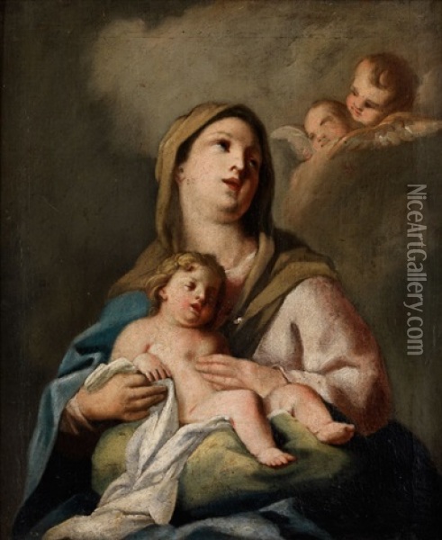 Madonna Mit Dem Kind Oil Painting - Jacopo Amigoni