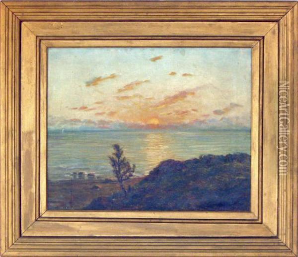 Sunset Landscape Oil Painting - Horace Robbins Burdick