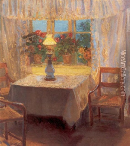 Sollys Gennem Vinduetr Oil Painting - Anna Kirstine Ancher