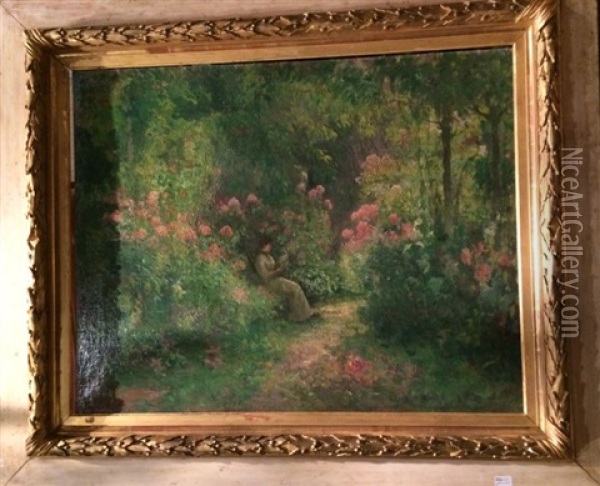 Femme Au Jardin Oil Painting - Hermann Delpech