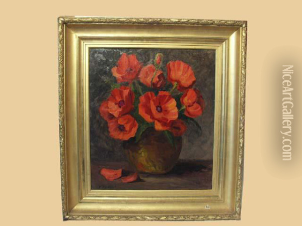 Vase De Coquelicots Oil Painting - Fernand Maillaud