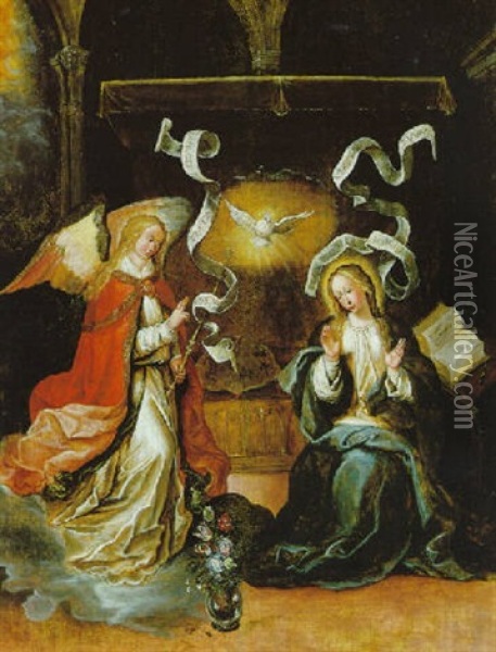 Die Verkundigung An Maria Oil Painting - Ambrosius Francken the Elder
