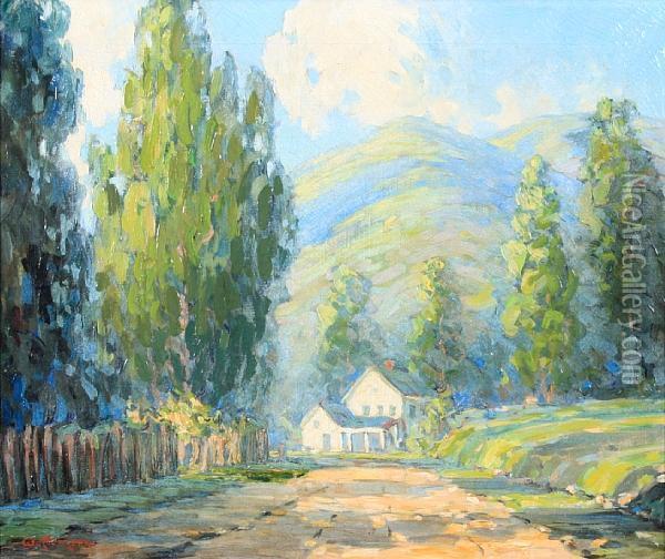 Landscape With A House Oil Painting - Walter Koeniger