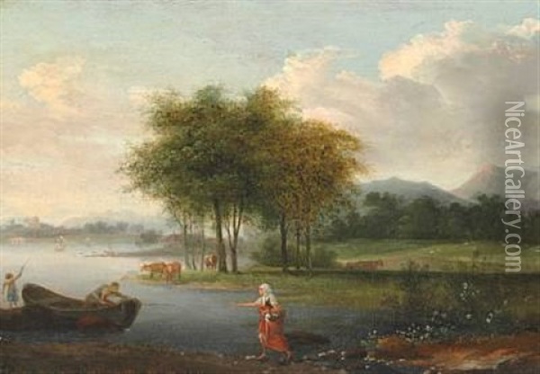 Landscape From Schwitzerland. Creux De Genthod Oil Painting - Jens Juel