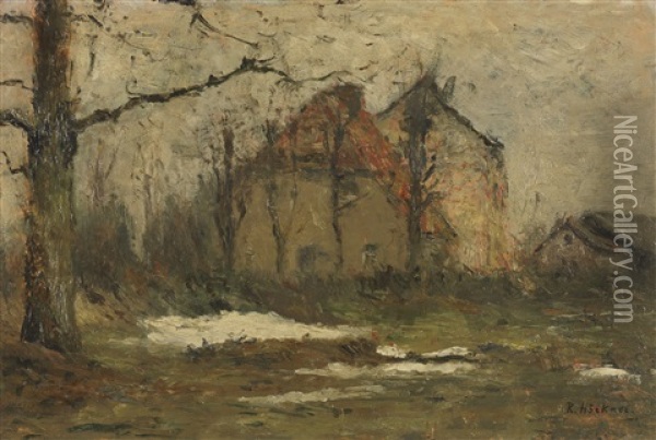 Der Letzte Schnee Oil Painting - Rudolf Hoeckner