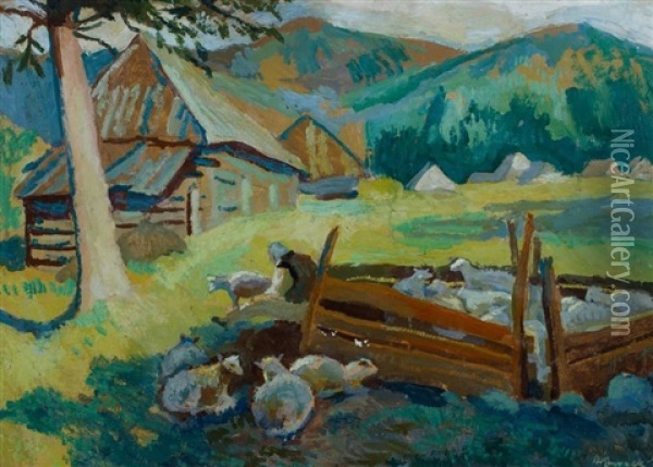 Na Hali Oil Painting - Stanislaw Kamocki
