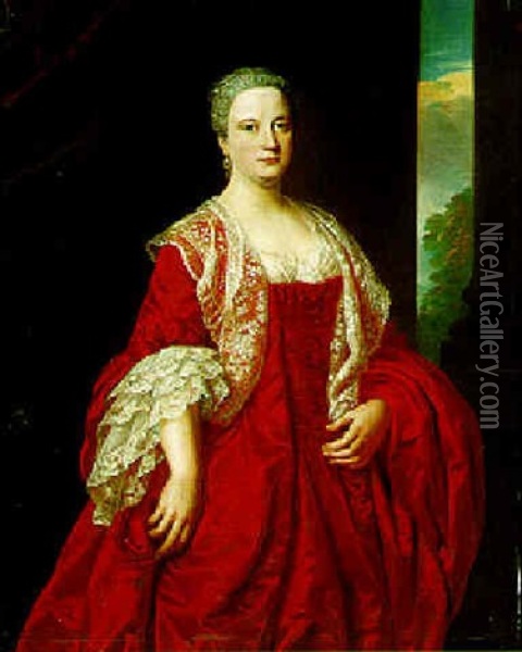 Portrait Of Elizabeth, Countess Of Ashburnham Oil Painting - William Hoare