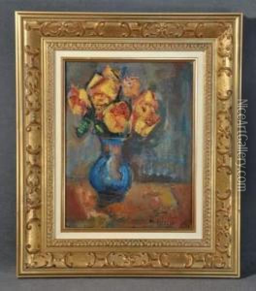 Bouquet De Roses Oil Painting - Maurice Asselin