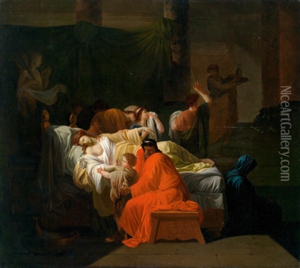 Der Tod Der Alkestis Oil Painting - Jean Francois Pierre Peyron