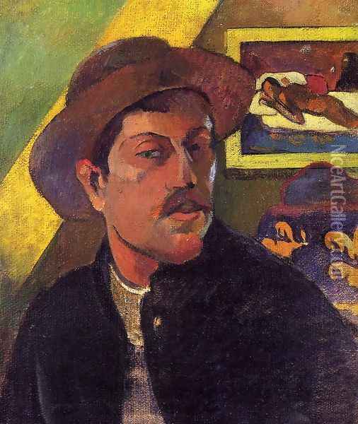 Self Portrait With Hat Oil Painting - Paul Gauguin