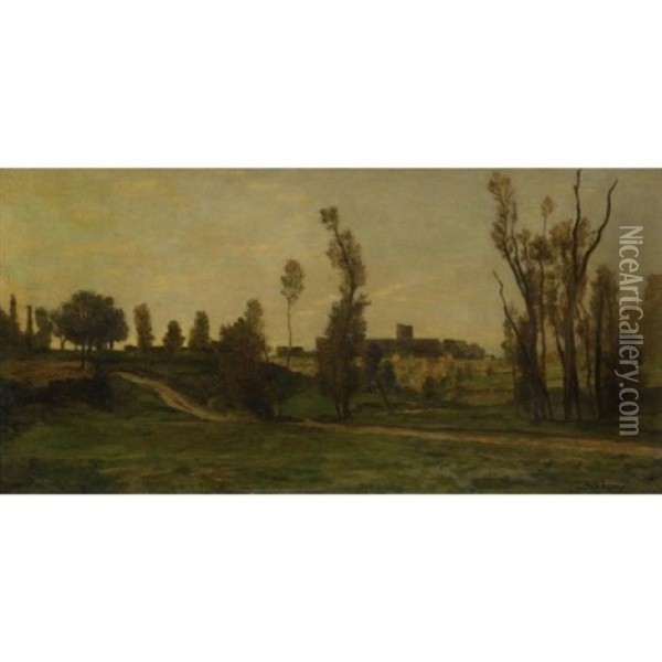 Le Ravin D'optevoz Oil Painting - Charles Francois Daubigny