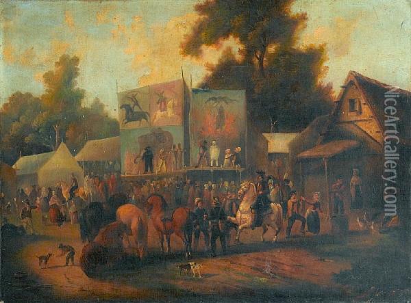 La Foire De Village Oil Painting - Jean Duplessi-Bertaux