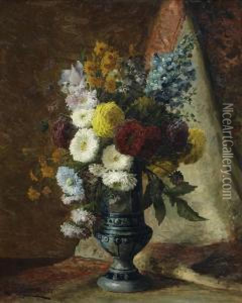 Bouquet De Fleurs Oil Painting - Edmond Van Coppenolle