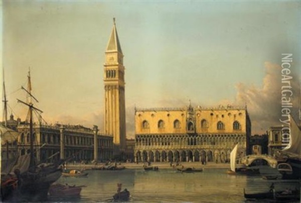 Der Dogenpalast Zu Venedig Oil Painting - Friedrich Nerly