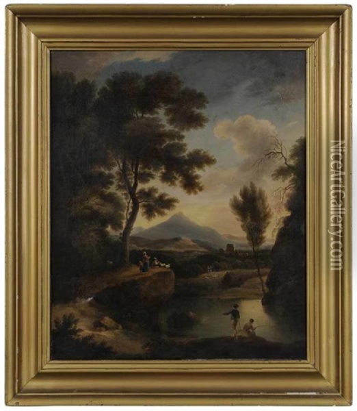 Pastoral Landscape Oil Painting - Charles Fraser